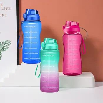 1.6 L/2.2 L büyük kapasiteli spor şişeleri MTB Bisiklet Bisiklet su içecek şişesi açık alan sporları plastik taşınabilir su ısıtıcısı saman ile