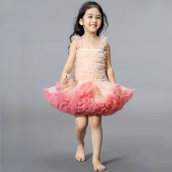 1-7Y Toddler Kız Katmanlı Kabarık Tül Elbise El Yaprakları Bebek Kız Tutu Elbise Prenses Balerin Parti Dans Elbise DQ390