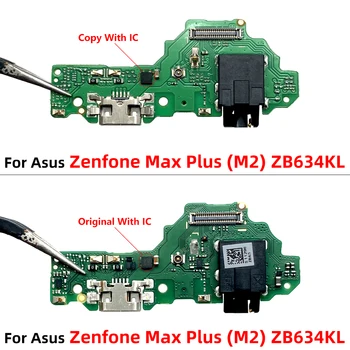 10 Adet / grup Için Orijinal Yeni Asus Zenfone Max Artı (M2) ZB634KL A001D Dock Şarj Plakası Konektörü Kurulu Flex Kablo Tamir Parçaları