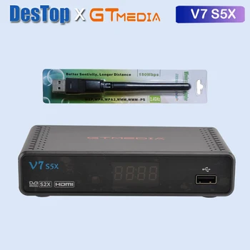10 ADET Gtmedia V7S5X DVB-S/S2/S2X Uydu Alıcısı 1080 P Full HD H.265 USB WİFİ ile Hızlı Teslimat İspanya BİSS Otomatik Rulo 1