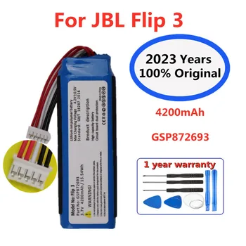 100 % Orijinal 4200mAh Hoparlör Yedek Pil JBL Flip 3 İçin Flip3 GSP872693 Bluetooth Çalar Hoparlör Pil Bateria