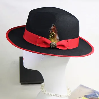 100 % yün fedora erkekler için fedoras bayan şapka keçe kilise şapka unisex ilmek caz şapka erkekler ve kadınlar için toptan fiyat kovboy şapkası