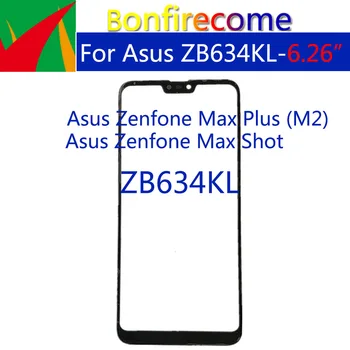 10Pcs \ Lot Asus Zenfone Max Artı (M2)ZB634KL dokunmatik ekran paneli Ön Dış Max Atış ZB634KL LCD Cam OCA Tutkal İle Değiştirin