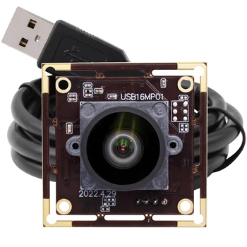 16MP USB Webcam Modülü Yüksek Çözünürlüklü 4656 * 3496 CMOS IMX298 Sensörü Bozulma Yok Mini Kamera Kurulu