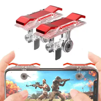 2 ADET PUBG Mobil Oyun Denetleyicisi Gamepad Tetik Amaç Düğmesi cep telefonu Стрелок için R1 Joystick Telefon Oyun Pedi Accesorios