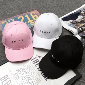 2023 Moda GENÇLİK Şapka Snapback Kadın Kap Kadın Erkek Yaz pamuklu kasket Kadın Mektubu Katı Yetişkin beyzbol şapkası Siyah Beyaz