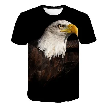 2023 Yeni Yükselen Kartal 3D Baskı Erkekler Ve Kadınlar T-shirt Gömlek gündelik bol tişört Spor Erkekler Streetwear Büyük Boy T-Shirt