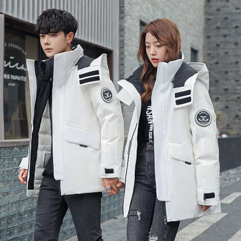 -20°C Aşağı Ceket Erkekler Uzun Ceketler Kış Sıcak Hafif Beyaz Ördek Aşağı Palto Unisex Kadın Streetwear Paltolar