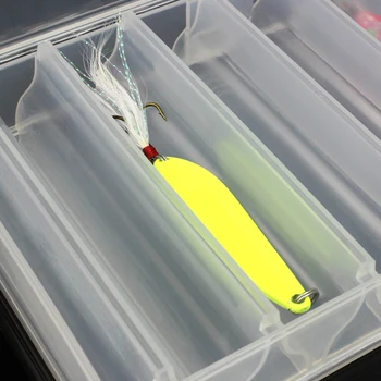 21*11.5*3.6 cm olta kutusu Çift Çok fonksiyonlu Sinek Taraflı Spinner Plastik balık yemleri Yem Sert Çanta Depolama Aracı 3
