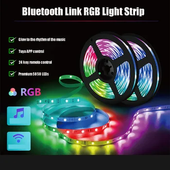 3/5 / 10m Led şerit ışıkları Rgb dize 2835 Bluetooth Wifi Led Denetleyici aydınlatma Usb şeritler lamba Noel yatak Odası Dekor