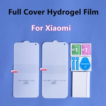 3 adet Tam Kapak Hidrojel Film İçin Xiaomi Mi 10 11 12 13 Ultra Mi POCO X3 CC9 Note10 Pro Ekran Koruyucu İçin Redmi K50 K40