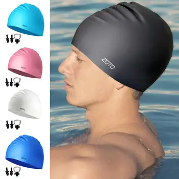 3 parçalı Yüzme Seti Büyük Esneklik Kadın Erkek Yüzme Şapka Kulak Tıkacı burun mandalı Seti Sualtı Dalış Yüzme Kap 1