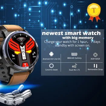 32gb akıllı saat Erkekler IP67 Su Geçirmez uzun Bekleme Spor Kalp Hızı İzleme pedometre sync fonksiyonu 4g hava Smartwatch erkek