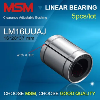 5 adet LM16UUAJ Gümrükleme Ayarlanabilir Lineer Rulman (dr16 D28 L37) sürgülü Burç 16mm Mil Kılavuz LM16UU-AJ CNC Parçaları