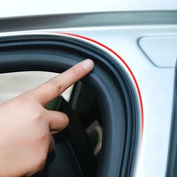 5 M Araba Kapı Contası Şeritler Gürültü Rüzgar Geçirmez Su Geçirmez Weatherstrip B Tipi Kauçuk Yalıtım Kapı yan Güçlü Adhensive Sticker