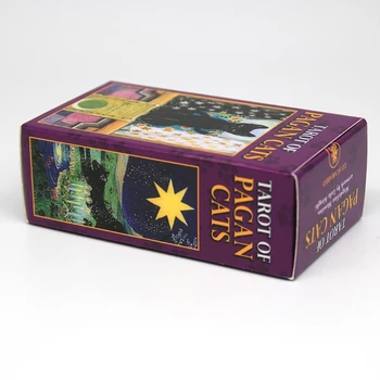 78 Kart Güverte Tarot Pagan Kediler Tam İngilizce Aile Partisi Kurulu Oyunu Oracle Kartları Astroloji Kehanet Kader Kartı
