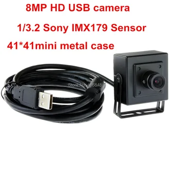 8MP Kamerası 3264X2448 MJPEG 15fps IMX179 dijital usb video Endoskop Endüstriyel kutu usb kamera ile 12mm lens