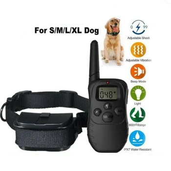 998D-1 300M Pet Köpek Anti Bark Eğitim Yaka lcd ekran Şok Kontrolü Su Geçirmez Dur Barking Köpek Eğitim Ekipmanları