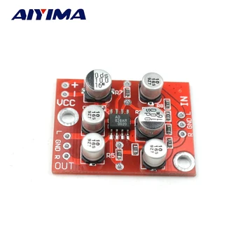 AIYIMA AD828 Preamplifikatör Amplifikatör Ses Kurulu Stereo Preamp güç amplifikatörü DC 5 V-15 V Tek Güç Kaynağı