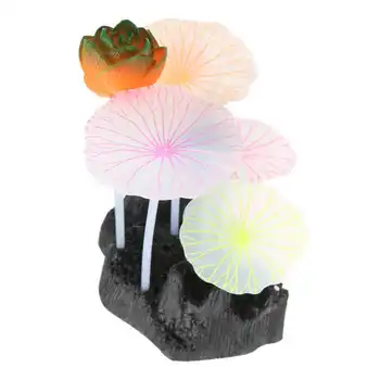 Akvaryum Glow Süslemeleri Bitki Kurulumu Kolay Uzun Ömürlü Akvaryum Simülasyon Mantar Akvaryum Dekorasyon için 2