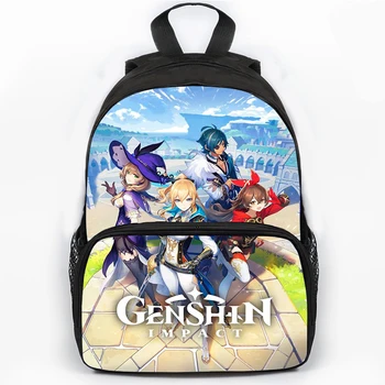 Anime Genshin Darbe Hu Tao Xiao Sırt Çantası Sevimli Manga Öğrencileri Sırt Çantası Seyahat Okul Çantaları sırt çantası Paketi Kız Erkek Genç