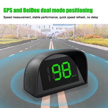 Araba HUD Headup Ekran KM / H MPH GPS Dijital Kilometre ile LED Büyük Yazı Ekran Araba şarj adaptörü için Araba Kamyon Motosiklet