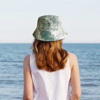 Batik Baskı Yumuşak Pamuklu güneş şapkaları Siyah Katlanabilir Kova Şapka Sokak Şapkalar Balıkçı Açık Kap Plaj Kadın Kova Kapakları Гляпа 3