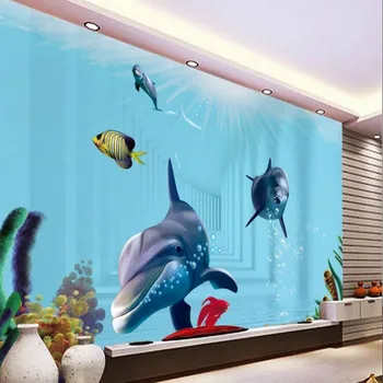 beibehang Büyük özel duvar kağıtları 3d denizaltı plaj oturma odası yatak odası TV zemin ev dekorasyon boyama