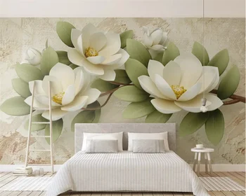 beibehang Özelleştirilmiş modern yeni lavanta çiçeği üç boyutlu kabartmalı çiçek TV arka plan duvar kağıdı duvar kağıtları ev dekor