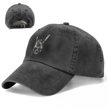 Bu Kafatası Zihinsel Rock Grubu beyzbol şapkası Vintage Sıkıntılı Denim Metal Lica Albümü Şapkalar Tarzı Açık Ayarlanabilir Kapaklar Şapka 1