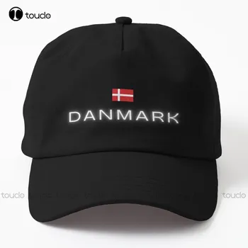 Danimarka Bayrağı Baba Şapka yazlık şapkalar Kişiselleştirilmiş Özel Unisex Yetişkin Genç Gençlik Yaz Açık Kapaklar Sokak Kaykay güneş şapkaları Sanat