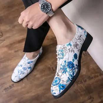 Deri ayakkabı erkek İş resmi giysi Bahar Takım Elbise erkek Rahat İngiliz Kore Tarzı Moda Sivri Düğün Damat ayakkabıları Genç