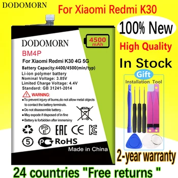 DODOMORN BM4P 4500mAh Pil Xiaomi Redmi İçin K30 K30i 4G 5G K 30 Yüksek Kaliteli Cep Telefonu Ücretsiz Araçları İle + Takip Numarası