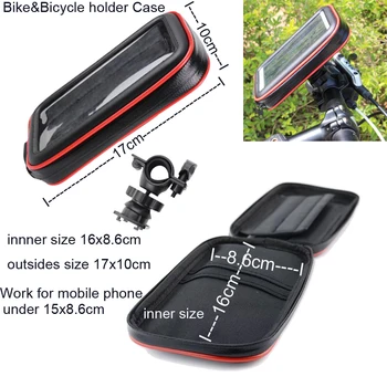 Dokunmatik Ekran Bisiklet Bisiklet Motosiklet telefon Tutucular Standları Çantası Galaxy Note8 / S8 / S8 Artı S8+/S6 kenar Artı / Not 5 / Not kenar