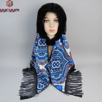 Doğal Gerçek Vizon Kürk Bombacı Şapka Eşarp Zarif Sıcak Kış Şapka Kadınlar İçin Klasik Rus Tarzı Kaliteli Kürk Kadın bere