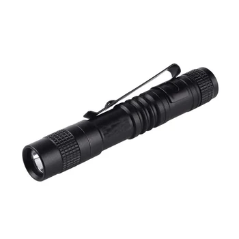 El feneri kalem meşale süper küçük Mini AAA XPE-R3 LED lamba kemer klipsi ışık cep feneri kılıf ile