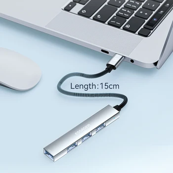 ESSAGER USB-A / Tip-C Hub 4-in-1 Yerleştirme İstasyonu Yüksek Hızlı 480Mbps ile Uyumlu Windows Mac OS Android Dizüstü Bilgisayar için
