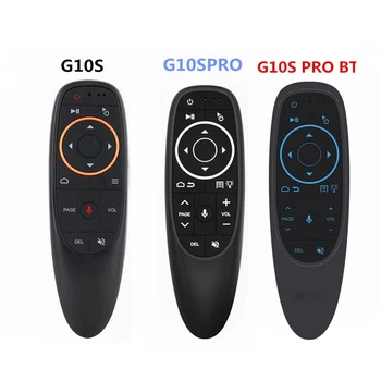 G10S Pro BT Hava Fare Ses Kontrolü ile Gyro Algılama Oyunu 2.4 GHz Kablosuz Akıllı Uzaktan FlyMouse için X96 H96 MAX android tv kutusu