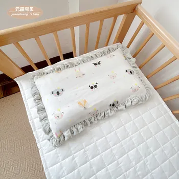 Gazlı bez pamuk fasulye çevrili çocuk yastık demonte edilebilir ve yıkanabilir bebek yastık 1-5 yaşında anaokulu yastık dört se