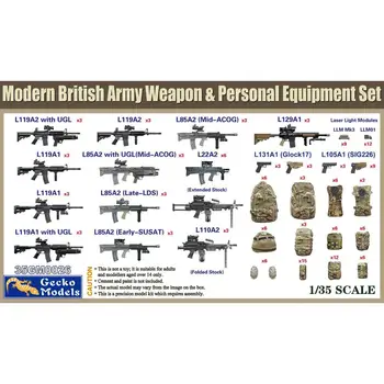 Gecko Modelleri 35GM0026 1/35 İngiliz Silah ve Kişisel Ekipman Seti Ölçekli Model seti