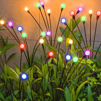 Güneş yıldız patlaması sallanan ışık rüzgar darbeler bahçe lambası açık Dekoratif Firefly havai fişek lambası Yard Patio yolu dekorasyon
