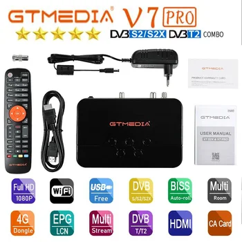[Hakiki] GTMEDIA V7 Pro DVB-S2 S2X T2 Set Üstü Kutusu Uydu TV alıcısı Yükseltme CA Kart Yuvası USB WıFı PK V7 S2X / V7 S5X / V7 HD