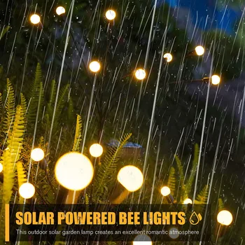 Havai fişek Firefly güneş çim ışıkları açık bahçe peyzaj salıncak LED lamba aydınlatma dekorasyon için ülke ev teras balkon 4