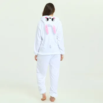 Hayvanlı pijama Tavşan Kigurumi Kadınlar İçin Tek Parça Kızlar Pijama Tavşan Onesies Yetişkinler Kızlar İçin Cosplay Kostüm Cadılar Bayramı İçin 3