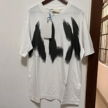 Hiphop Sokak 1017 ALYX 9SM T-shirt Graffiti Mürekkep Püskürtmeli Logo Fonksiyonel Kısa Kollu Tişörtleri Erkekler Kadınlar için