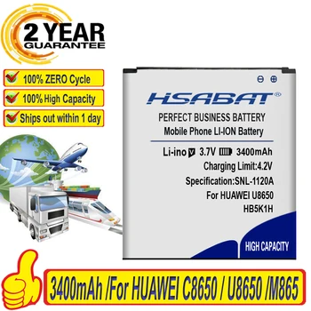 HSABAT 3400 mAh HB5K1H Pil için HUAWEİ C8650 / U8650 / M865 / U8652 / U8651 Prizma