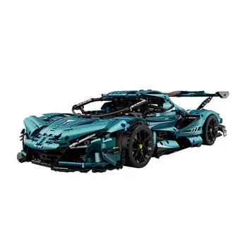 IE Serisi MOC Şampanya Mavisi 10612 Yarış Araba Modeli Yapı Taşları Tuğla Öfkeli Araç Oyuncak Hediye Çocuk Erkek Çocuklar için Yetişkin