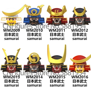 Japon Samurai Takımı WM6096 Ronin Savaşçı Aksiyon Figürü Kask Zırh Silah Aksesuarları yapı blok oyuncaklar Çocuklar İçin WM6090 2