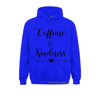 Kafein Ve Iyilik-Trendy Kahve Loving Sloganı Kazak CoolPrinted Hoodies Yeni Varış Spor Giyim erkek Tişörtü 4