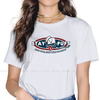 Kalmak Puf Bile Kızarmış Tatlı Kız Kadın T-Shirt Ghostbusters Film Blusas Harajuku Rahat Kısa Kollu Vintage Büyük Boy Üst